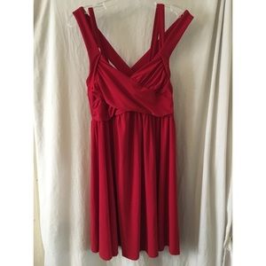 Red baby doll dress