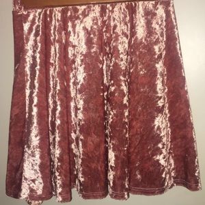 Light pink velvet agaci skirt