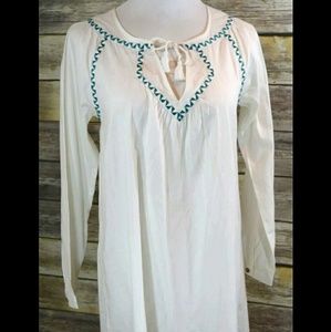 Roxy white Boho tunic dress