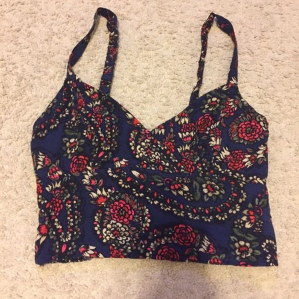 Floral Hollister Crop Top