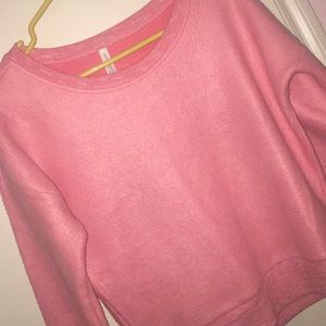 Light pink fleece sweatshirt