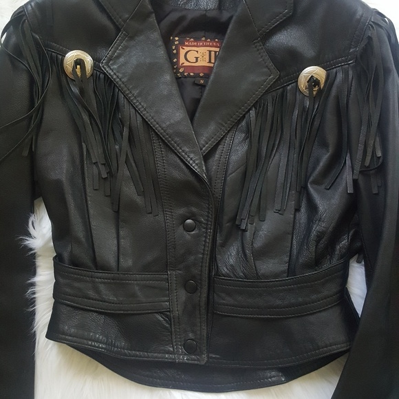 G-III G3 Womens Leather Fringe Moto Jacket - Picture 6 of 6