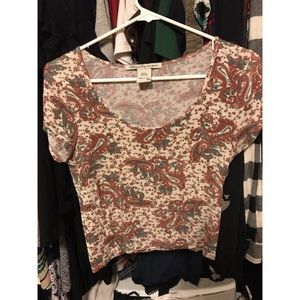 Paisley pattern crop top