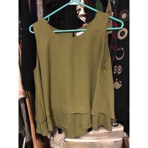 Green layered top
