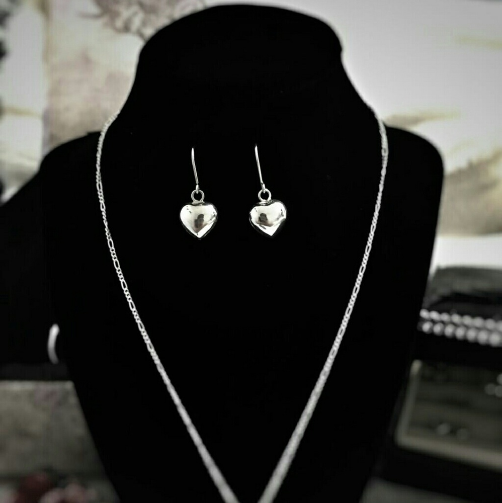 SOLD SOLD Heart Shape 950 Silver earrings