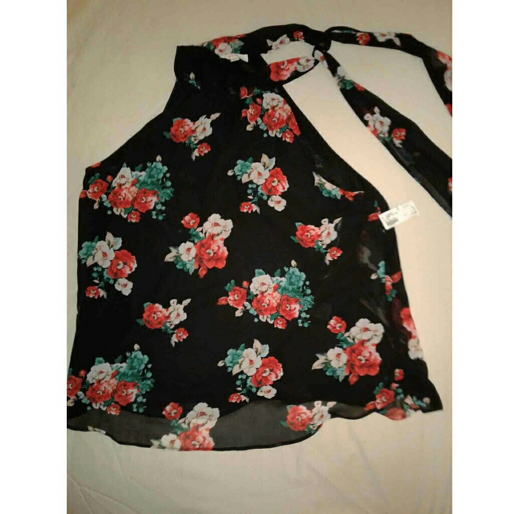 Tie Neck Floral Top