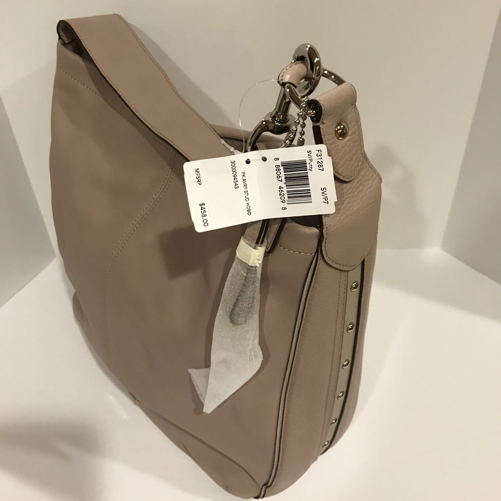 Coach "Pk Avry Stud Hobo" Color: SV/Putty - Picture 4 of 8
