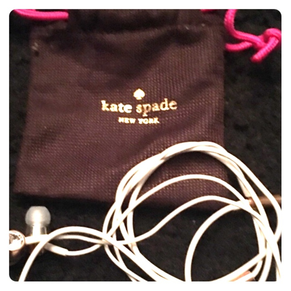 🆕Kate Spade rose gold earbuds with case
