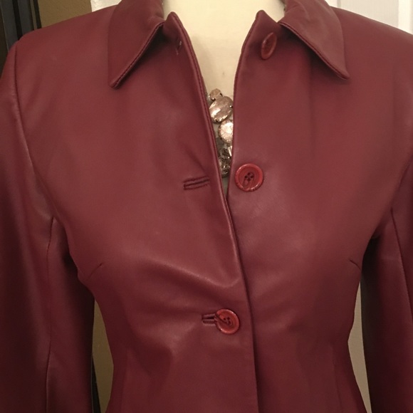 MARGARET GODFREY LEATHER BLAZER - Picture 4 of 8