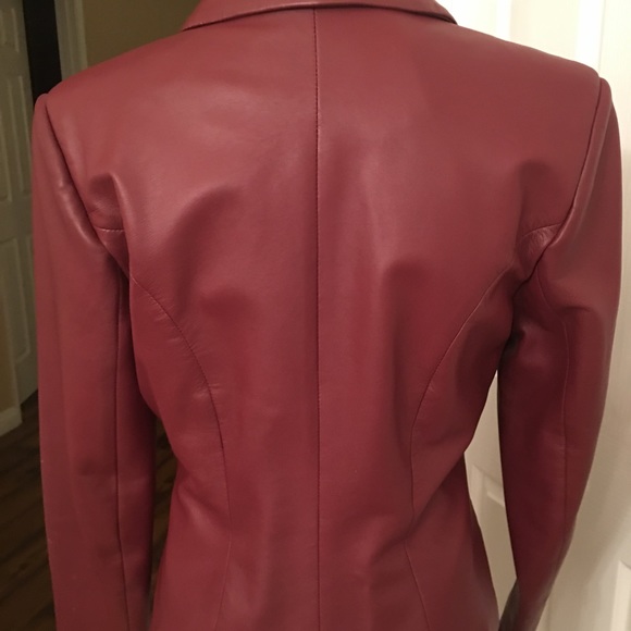 MARGARET GODFREY LEATHER BLAZER - Picture 6 of 8