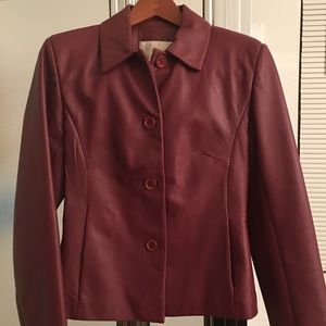 MARGARET GODFREY LEATHER BLAZER