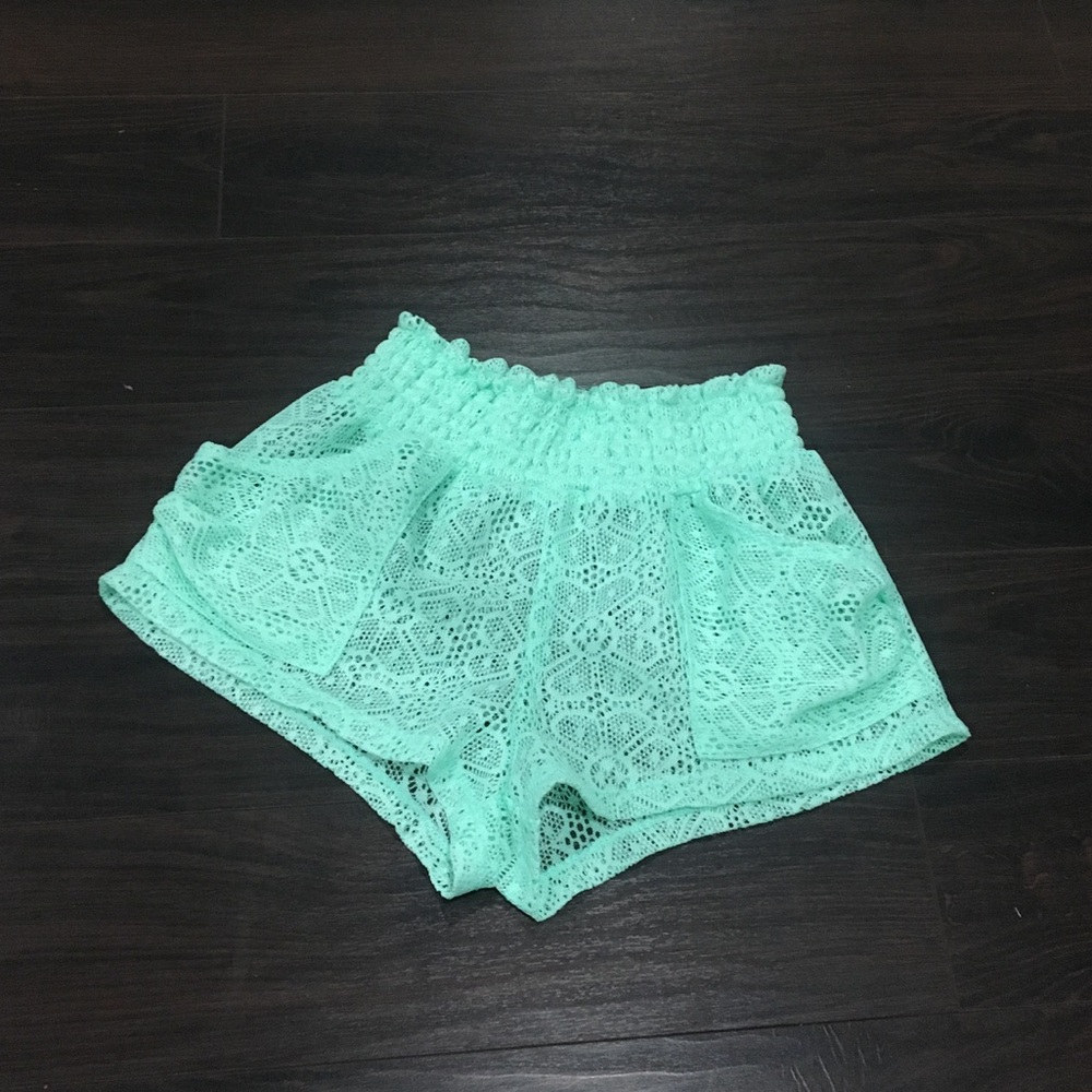 Mint Swim Coverup Shorts