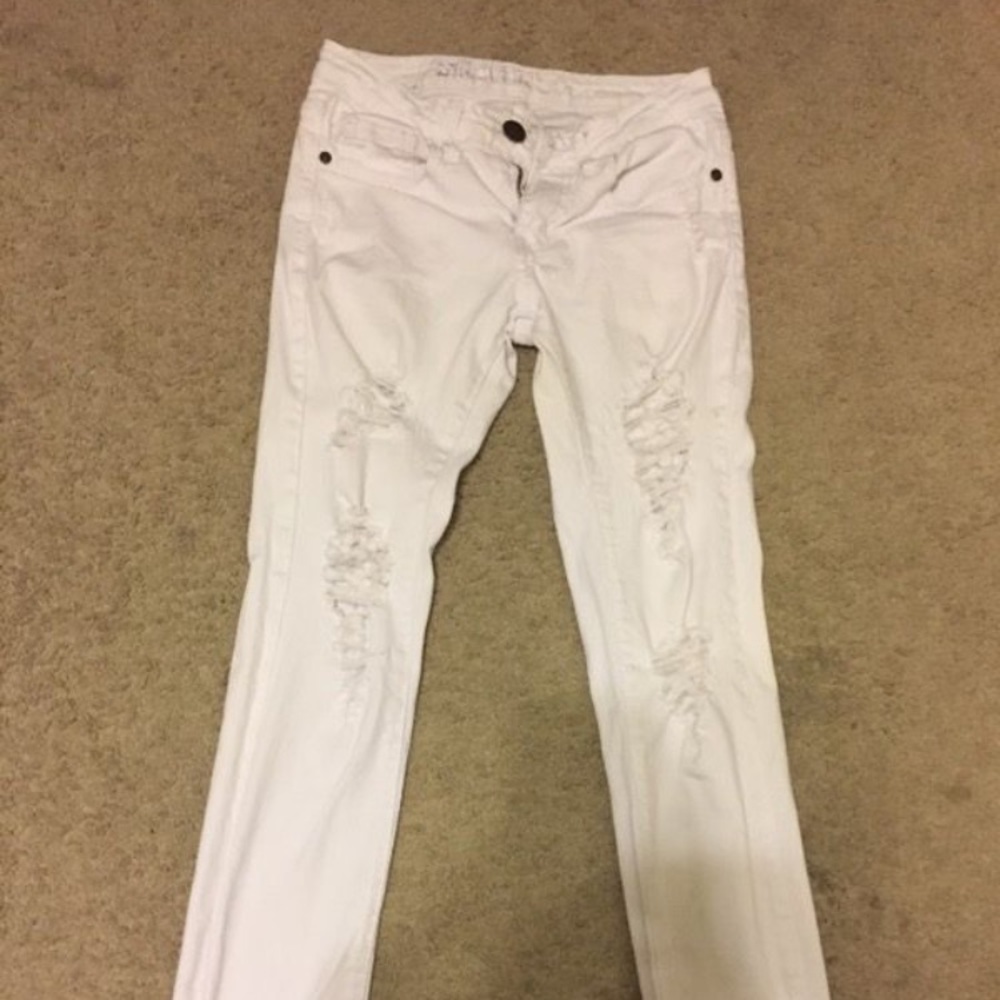 Ripped White Skinny Jeans