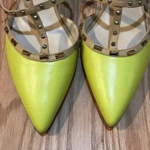 INC Carma pointed toe studded kitten heel pump