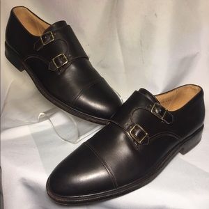 Gravati double monk strap 9.5 M dark brown