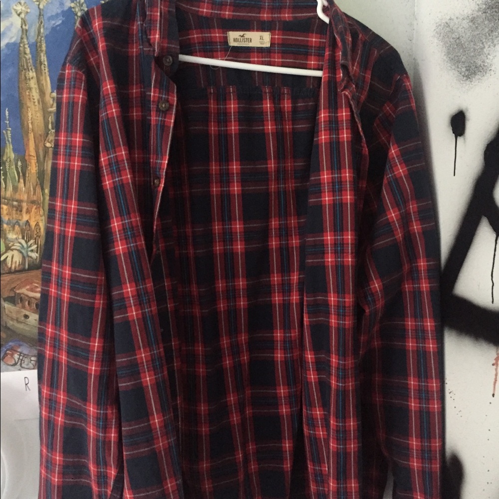 two mens xl hollister flannels