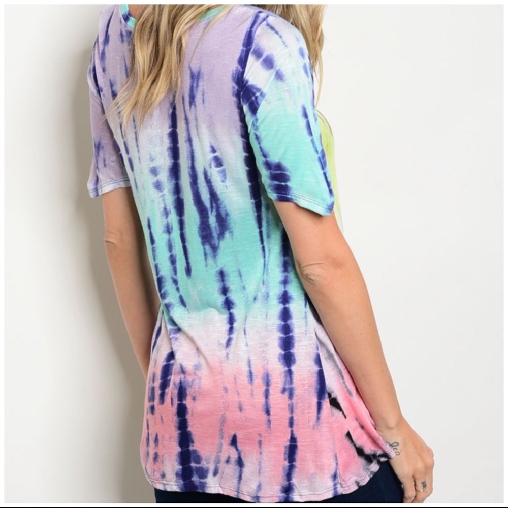 Tie Dye Side Knot Tee - Picture 2 of 2