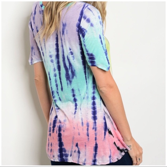 Tie Dye Side Knot Tee - Picture 2 of 2