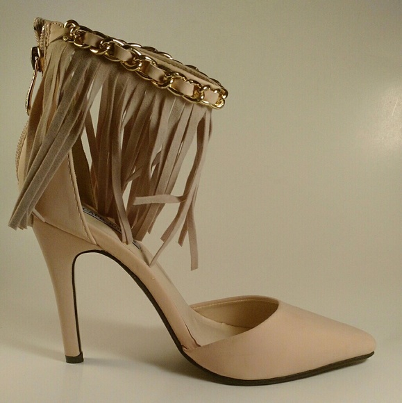 TAUPE FRINGE HEELS(NO OFFERS) - Picture 5 of 5