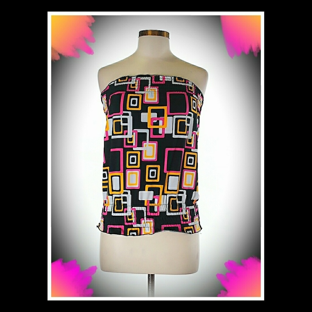 Bold, Geometric Pattern Tube Top