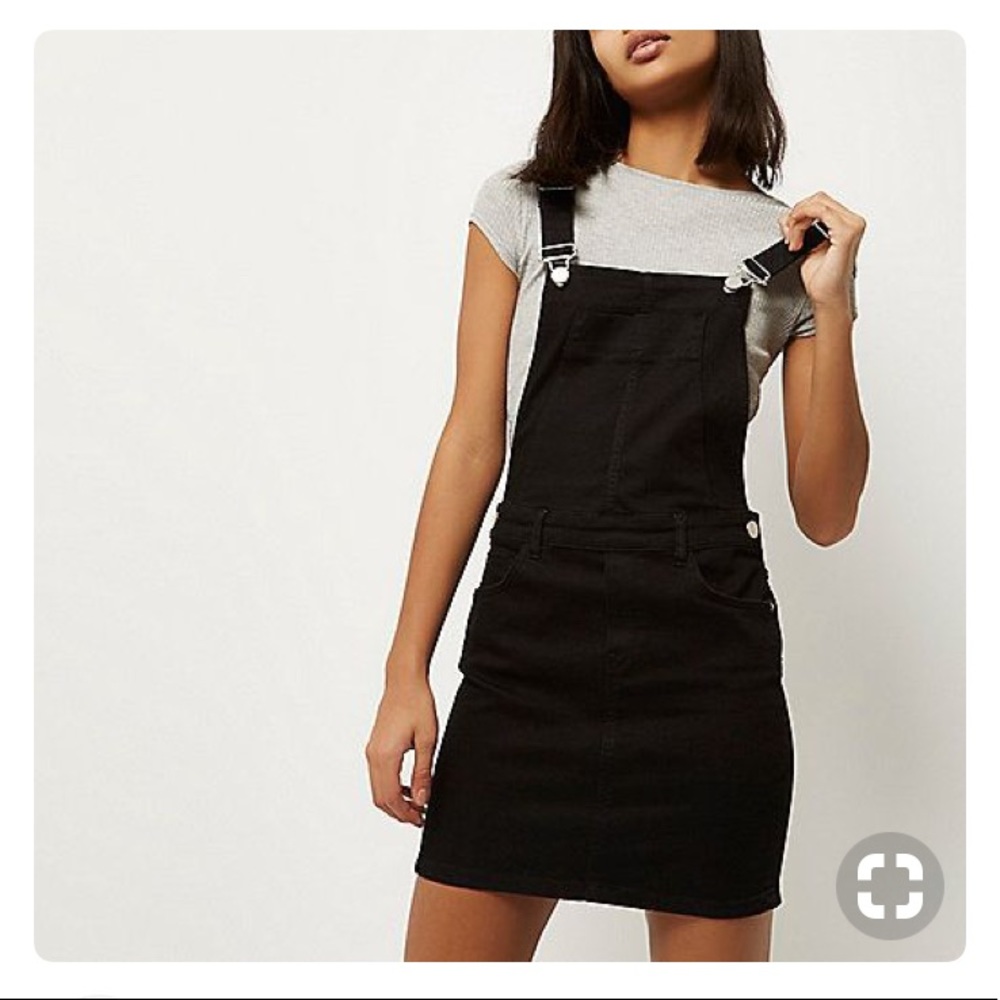TopShop Black Overall Dress - Picture 1 of 3