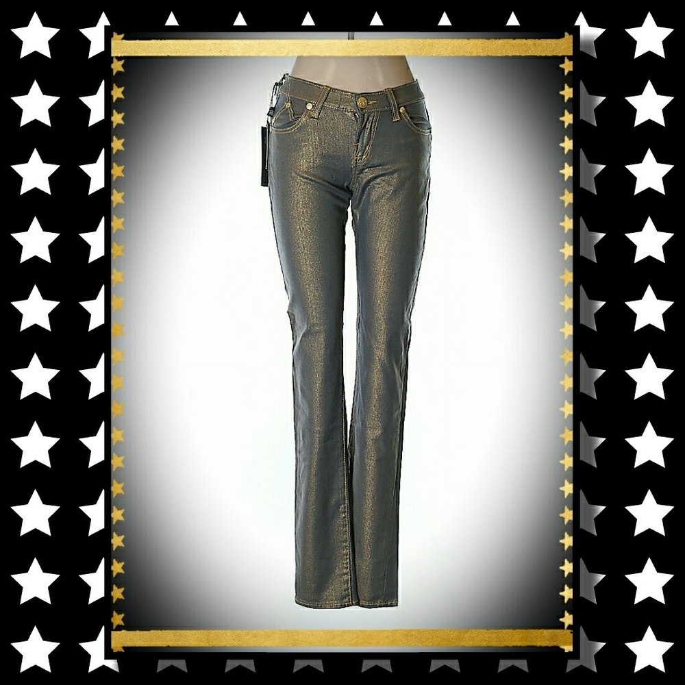Gold-toned NWT Skinny Jeans