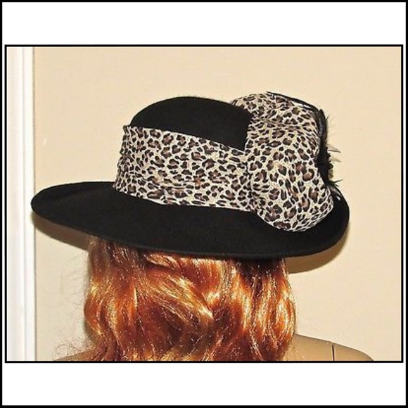 KaKyCo Black Feather Trim Hat main image 4
