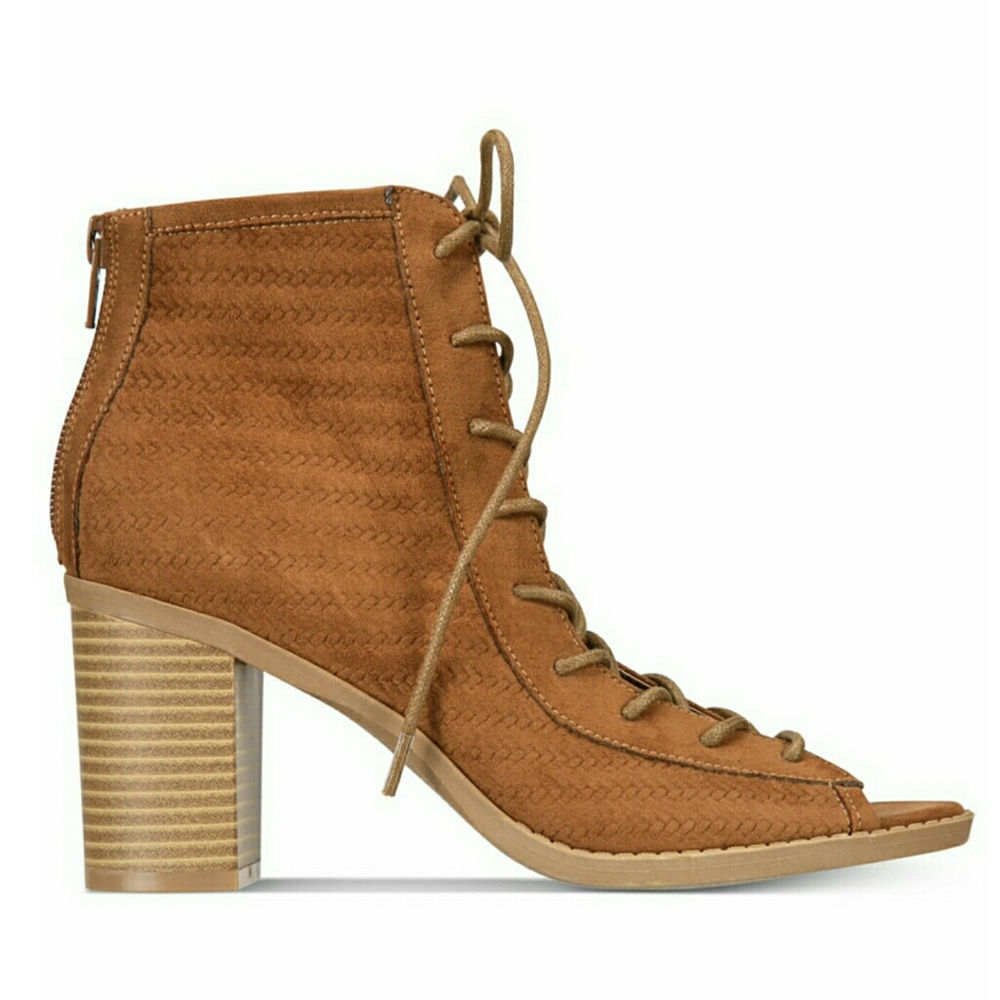 American Rag Peep Toe Lace Up Ankle Boot