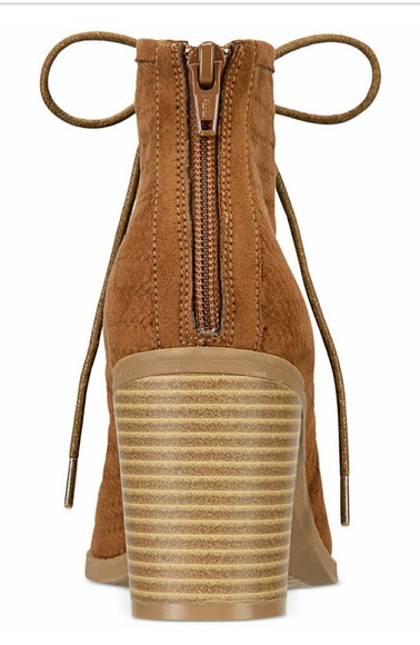 American Rag Peep Toe Lace Up Ankle Boot - Picture 3 of 4