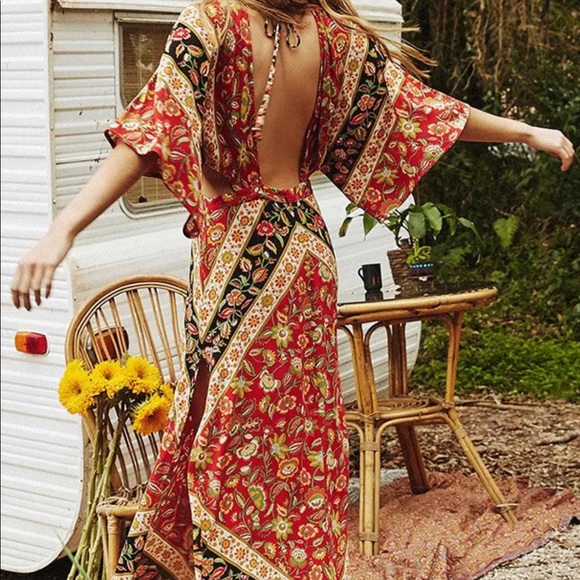 ❤️SALE FIRM Shiloh¥ Boho Backless Maxi Dress - Picture 3 of 8