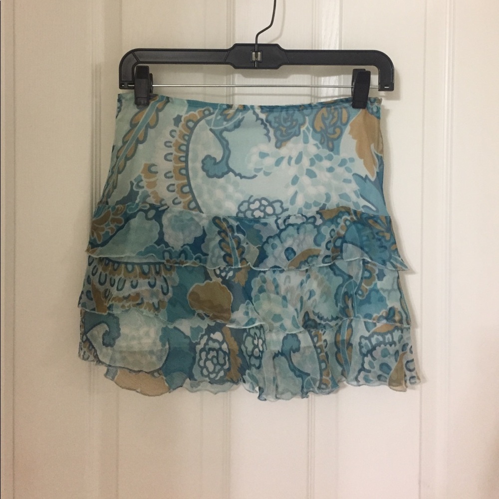 Sisley ruffle mini skirt--made in Italy