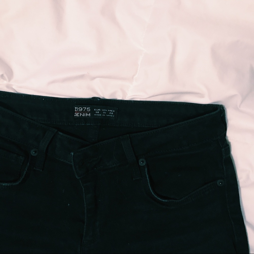 Zara black ripped jeans