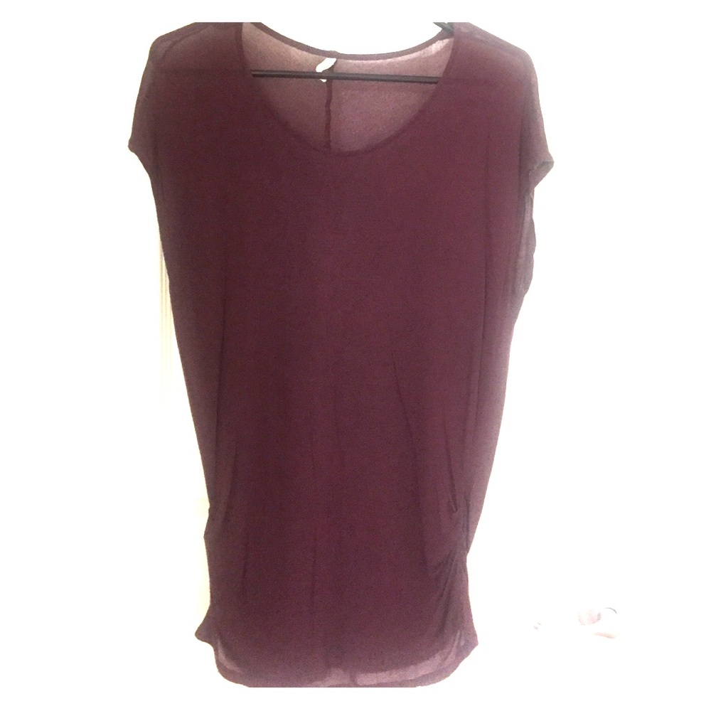 Sleeveless top--plum color