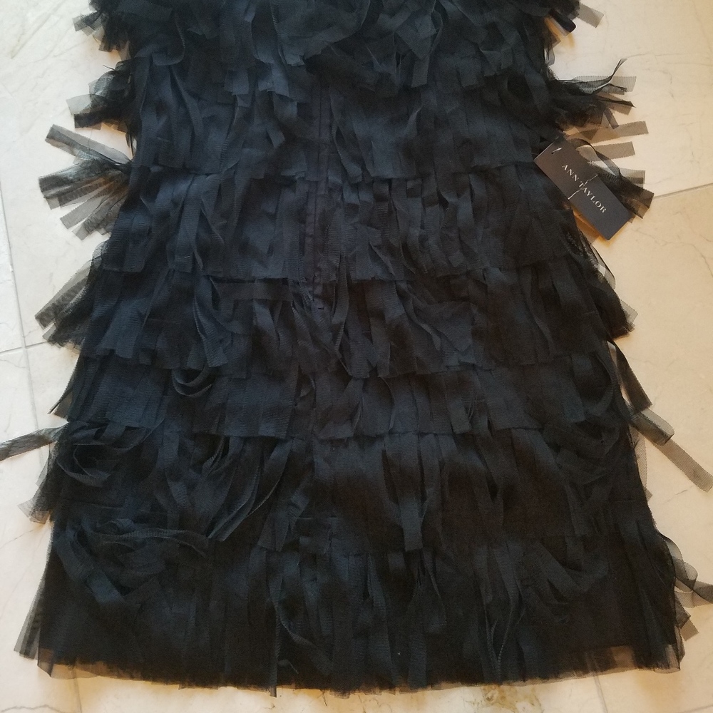 Ann Taylor NWT Fringe Strapless dress