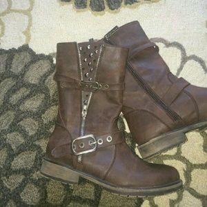Studded Moto Boot