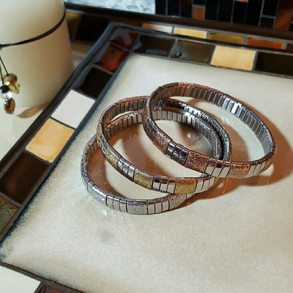 3 Milor Stretch Flexible Stainless Steel Bracelets