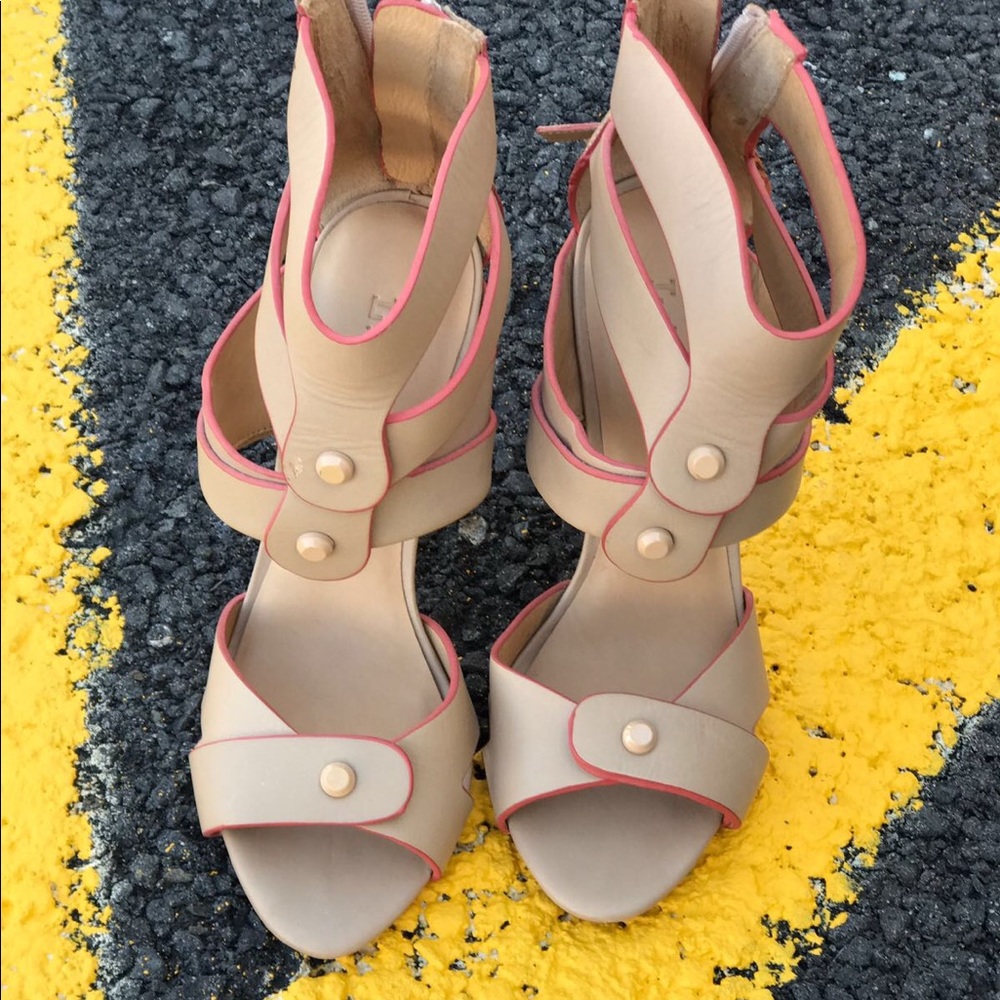 Stunning Nude Sandal by L.A.M.B.