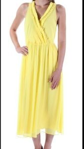 Rachel Roy Women's New 1444 Yellow V Neck Dress