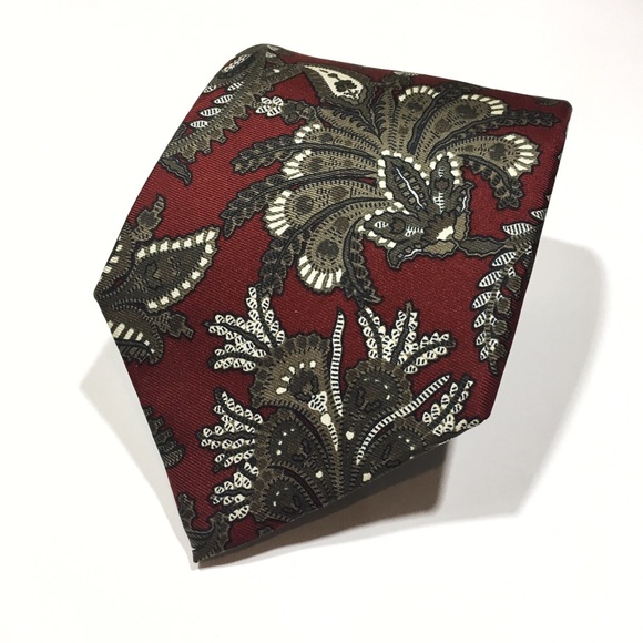 Christian Dior Other - Authentic Christian Dior Silk Palmette Print Tie