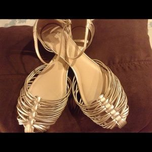 American Eagle strappy metallic flats