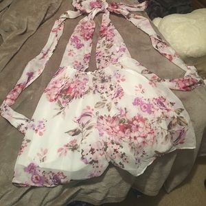Floral babydoll romper