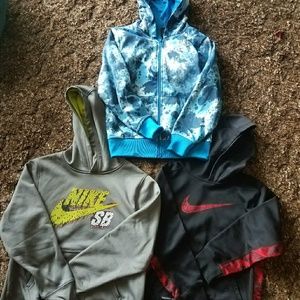 3 Nike Hooded Sweatshirts