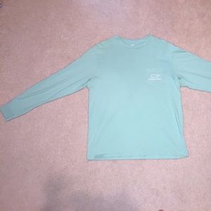 Vineyard Vines Long Sleeve Pocket Tee - Mint