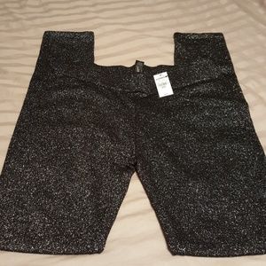 Express black glitter leggings NWT Medium