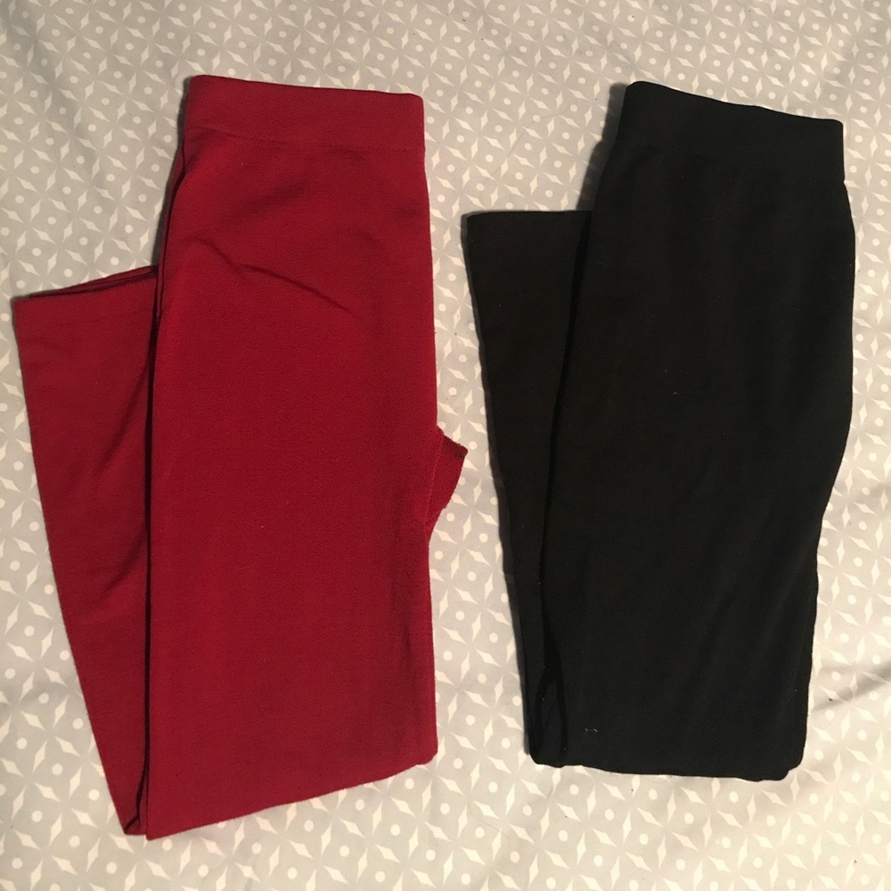 red & black leggings bundle