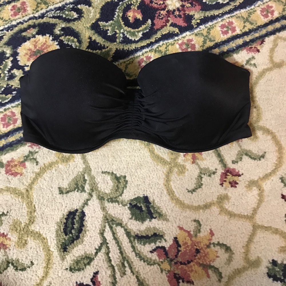 Victoria secret black strapless swimsuit top
