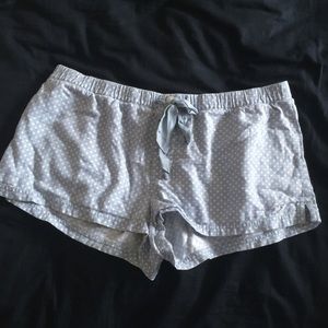 Polka Dot Flannel Sleep Shorts