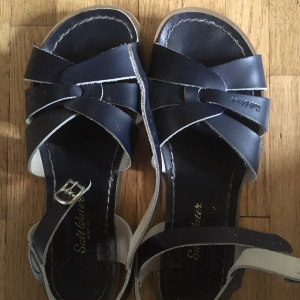 Navy Saltwater Sandals