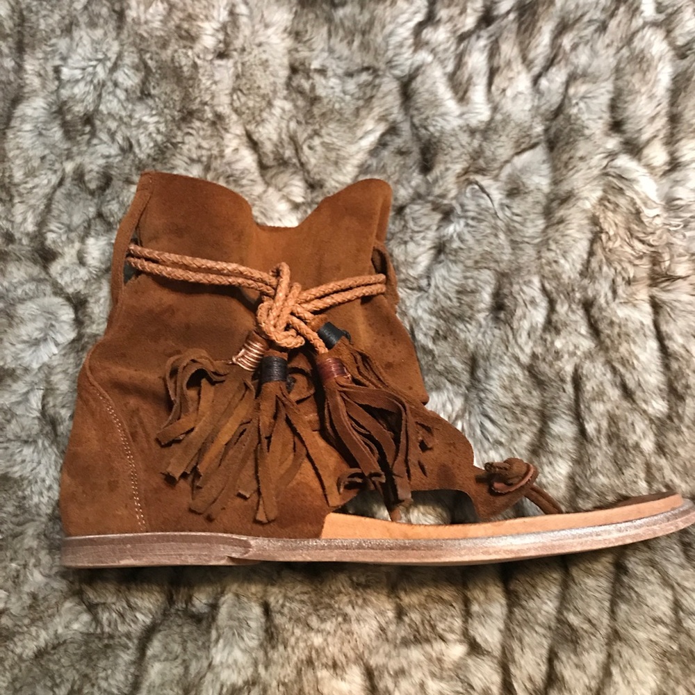 Free People fringe sandals
