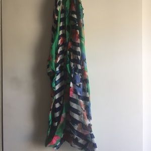 Cute floral, striped infinity scarf